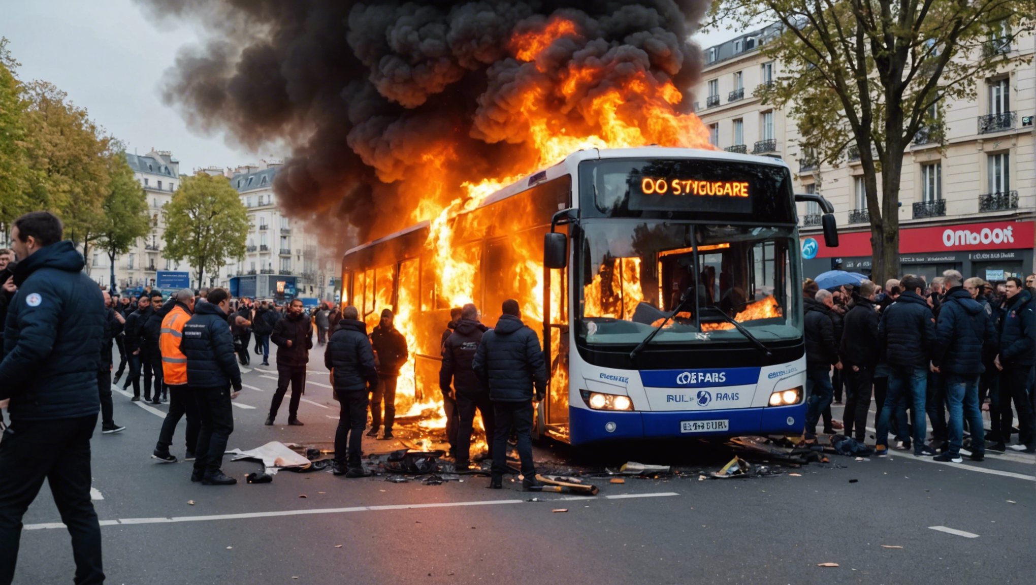 Auseinandersetzung zwischen Fans von Olympique Lyon und Paris Saint-Germain: Bus in Brand gesteckt und rund 30 Verletzte