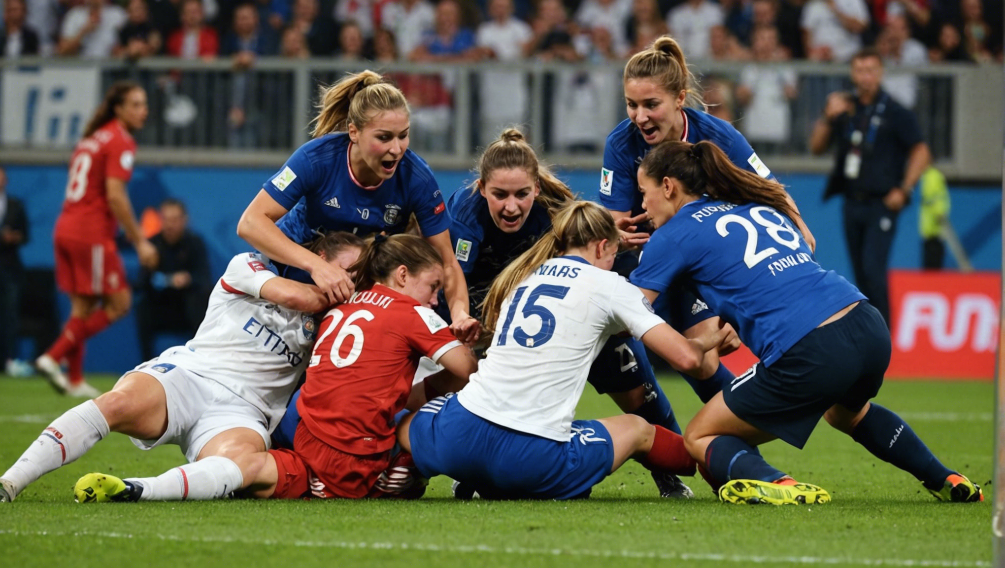 Junge Frauen während der Übertragung des Pokalfinales in Lyon angegriffen