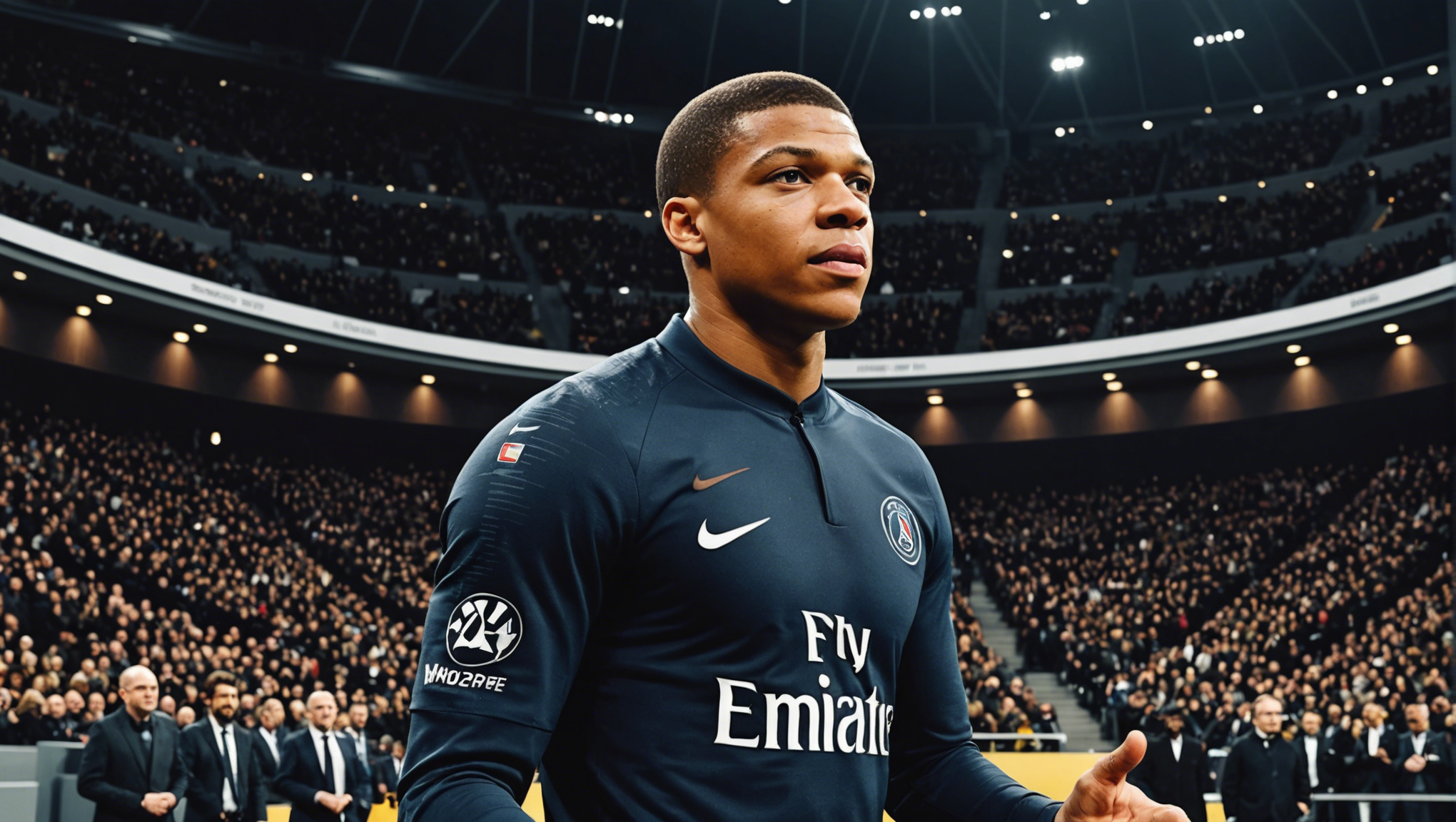 Kylian Mbappé präsentiert Kunstwerk in der Philharmonie